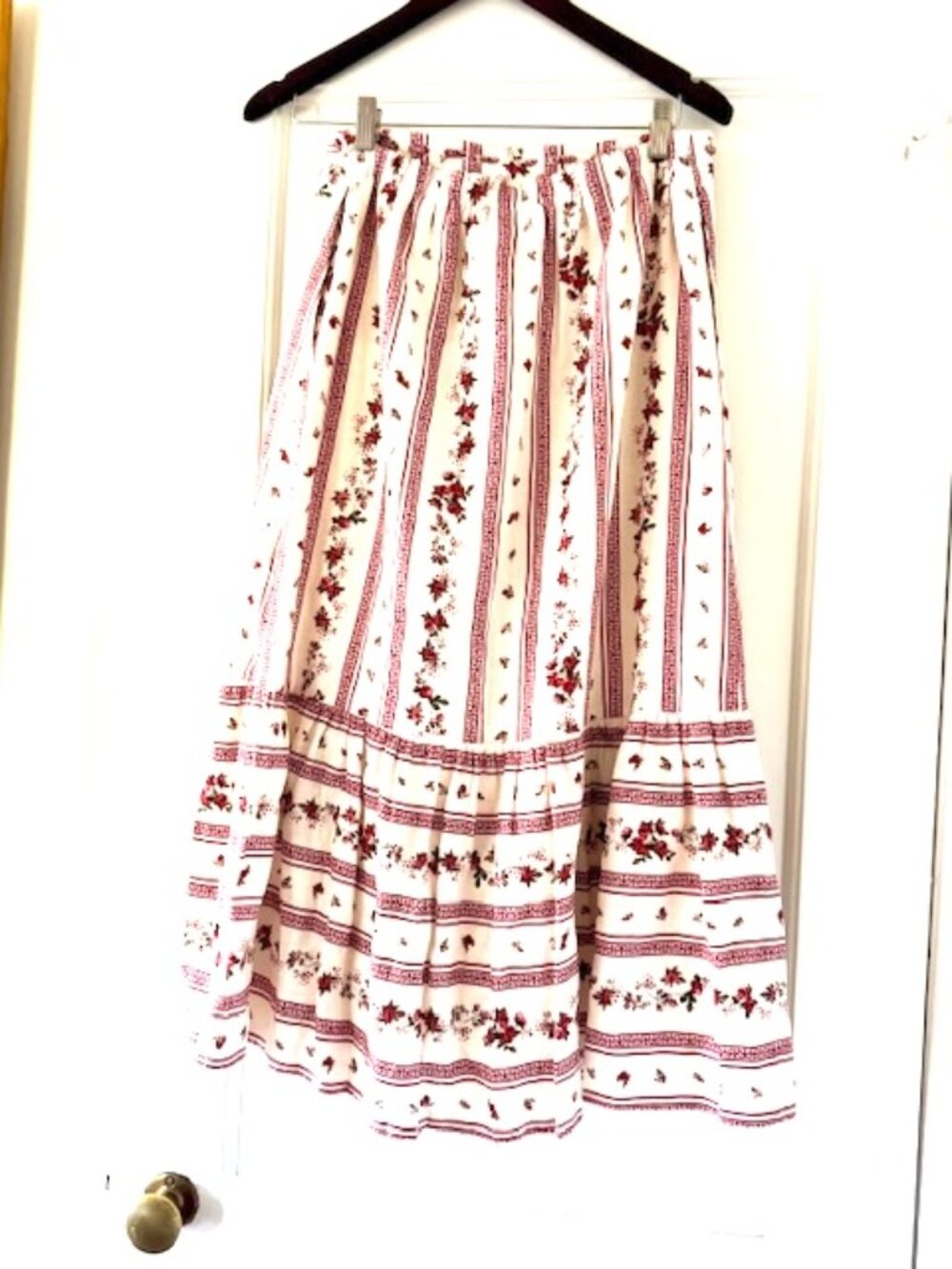 Joie Linen Blend Rose Midi Skirt Prairie Cottagecore Romantic - Picture 5 of 10